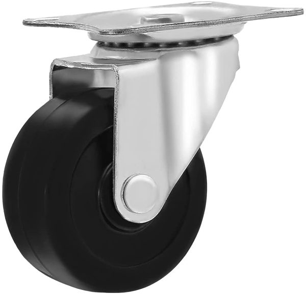 24 Pack 2" Swivel Caster Wheels Hard Rubber Base with Top Plate & Bearing - Image 6