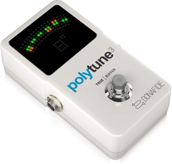 TC Electronics PolyTune 3 Polyphonic LED Guitar Tuner Pedal with Buffer, Multicolored - Image 3