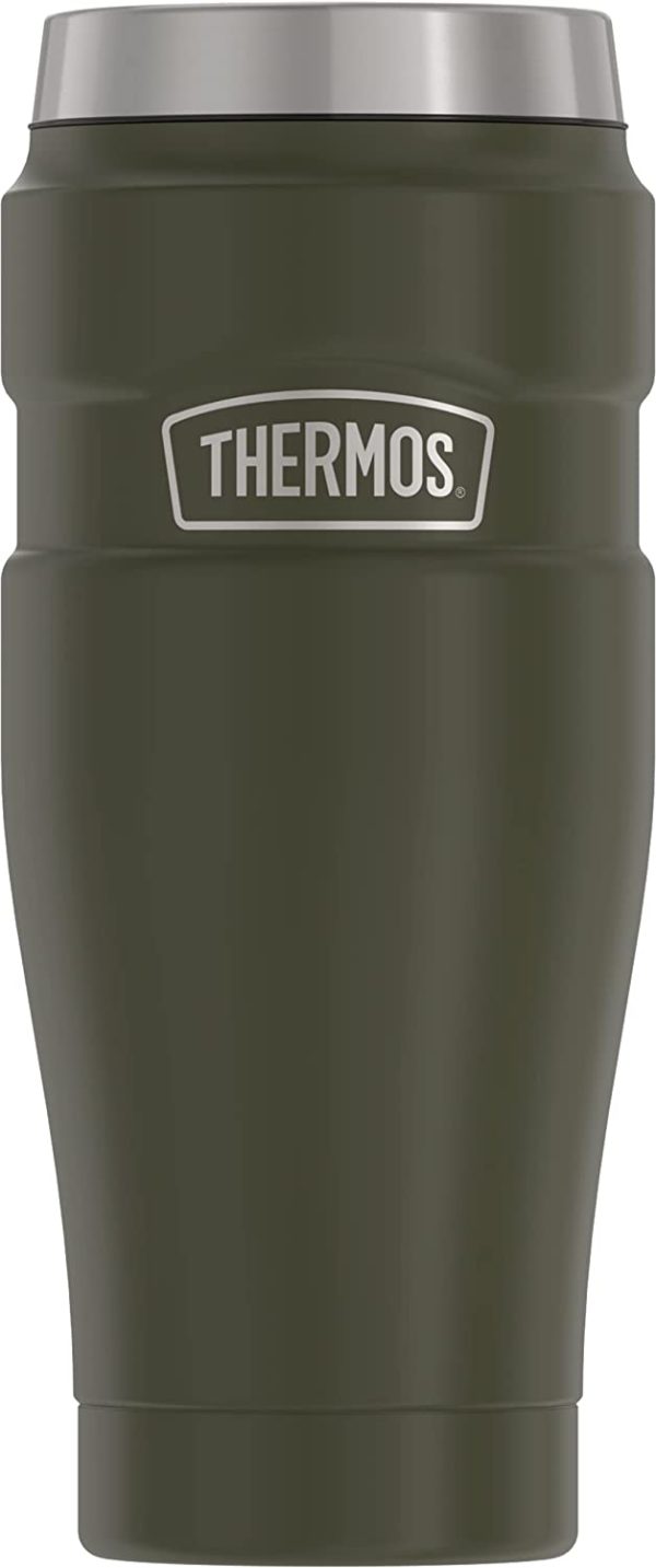 Staineless Steel King 16 Ounce Travel Tumbler, Army Green - Image 3