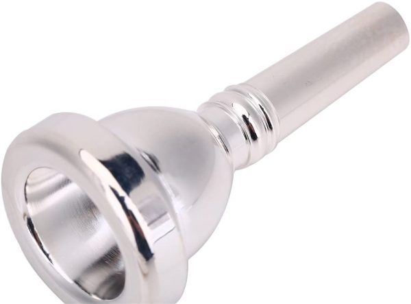 Trombone Mouthpiece, Universal Silver Plated 12C Alto Trombone Mouthpiece Instrument Replacement - Image 9