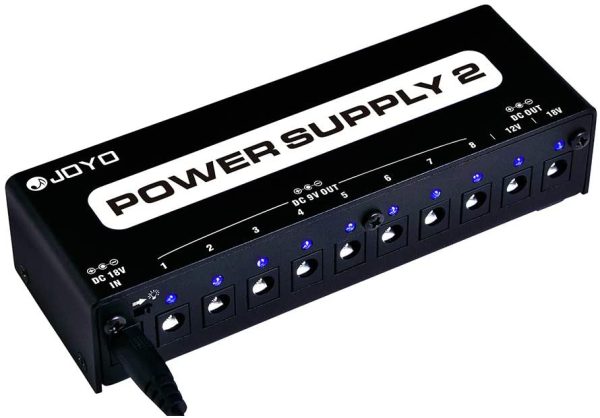 JOYO JP-02 Guitar Pedal Power Supply Pedal Board Guitar Power Supply with DC 18V Pedal Power Adapter & 9V 100mA 500mA Isolated DC Output for 9V 12V 18V Effect Pedals