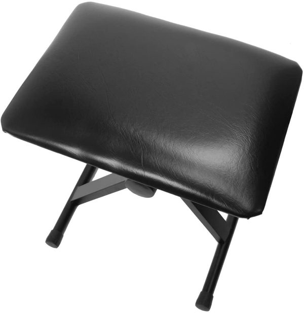 Keyboard Bench Adjustable Padded Piano Bench Seat W/Rubber Feet Stool X Style Folding Chair - Image 5