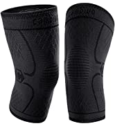 Cambivo Knee Brace Support(2 Pack), Knee Compression Sleeve for Running, Hiking, Basketball, Socc...