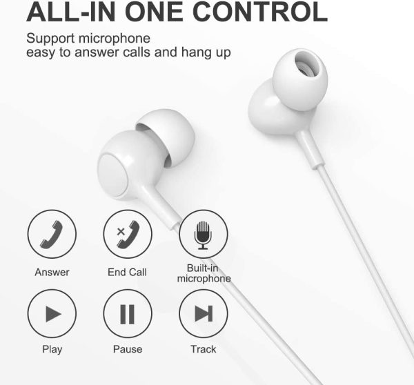 MFi Certified iPhone Headphones Lightning Earphones with Mic and Volume Remote in Ear Wired Noise Isolation Earbuds Compatible for iPhone 13/12/11/XR/XS/X, 8/8 Plus, 7/7 Plus, iPad, iPod - Image 6