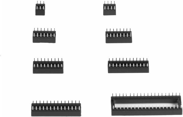 150Pcs 2.54mm Pitch Dual Row DIP IC Sockets Adaptor Assortment Kit 6,8,14,16,18,24,28,40 Pin - Image 2