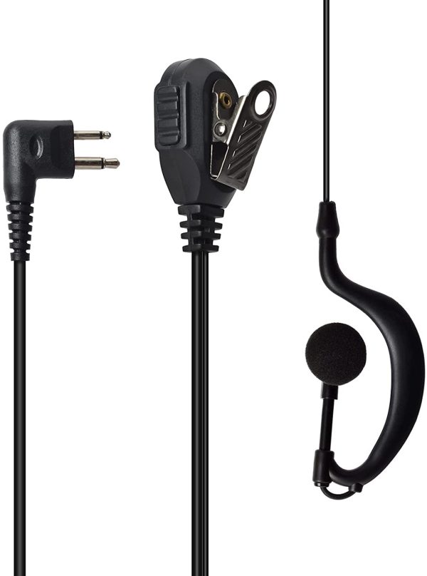 CP200 Headset 2 Pin G Shape Earpiece with Mic PTT for Motorola Radio CP200D PR400 CLS1110 RMM2050 GP300 CP185 CLS1410 Yaesu FT-65R FT-65 Walkie Talkie - Image 5