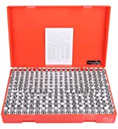 Accusize Industrial Tools 0.251''-0.500'', 250 Pc/Set Steel Plug Pin Gage Set, Minus, Class Zz, M...