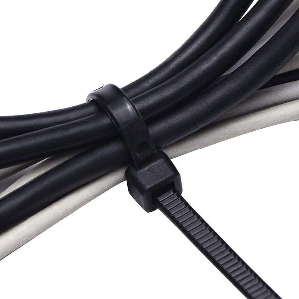 Cable Zip Ties, Industrial Nylon Zip Ties Self-Locking Wire Tie Wraps with 18 lbs Tensile Strength, UV & Heat Resistant (3.9Inch, Black)