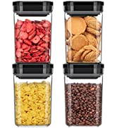 MR.SIGA 4 Pack Airtight Food Storage Container Set, BPA Free Kitchen Pantry Organization Canister...