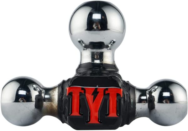 Trailer Hitch 3 Balls Trailer Ball Mount 1-7/8, 2, 2-5/16-Inch Balls, 2" Trailer Hitch Receiver, Black Chrome Coated Trailer Hitch Come with 5/8" Lock - Image 3