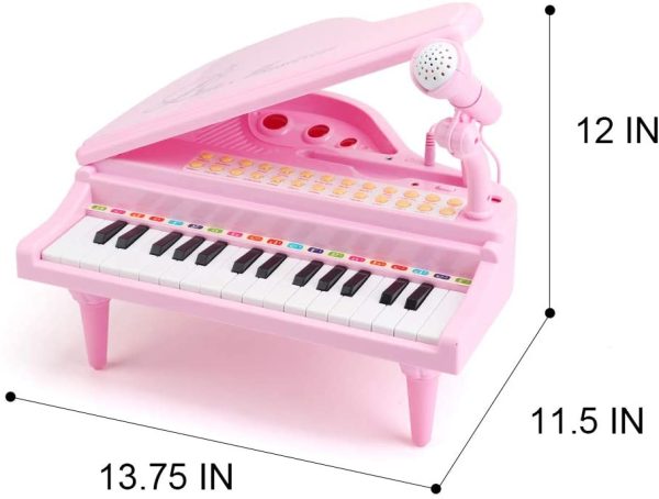 Amy & Benton Toddler Piano Toy for Baby Girls Pink 31 Keys Multifunctional Music & Sound Birthday Gift Toys for 3 4 Year Old - Image 3