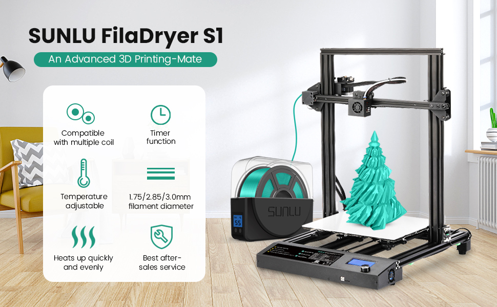 sunlu dryer box filament storage box 3d printer filament drying box dehydrator filament