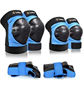 Ledivo Gear Set Adult/Youth/Child Knee Pads Elbow Pads Wrist Guards for Multi Sports Skateboardin...