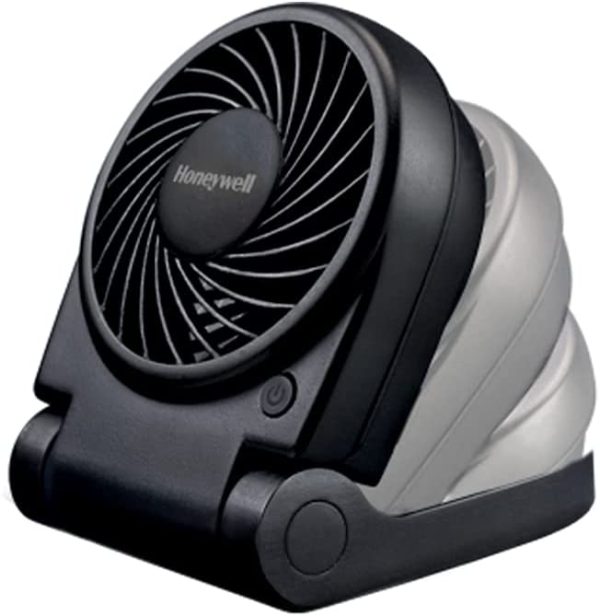 Honeywell HTF090BC Turbo-On-The-Go Portable Folding Fan, Black, with USB, Battery, or Electric powered - Image 2