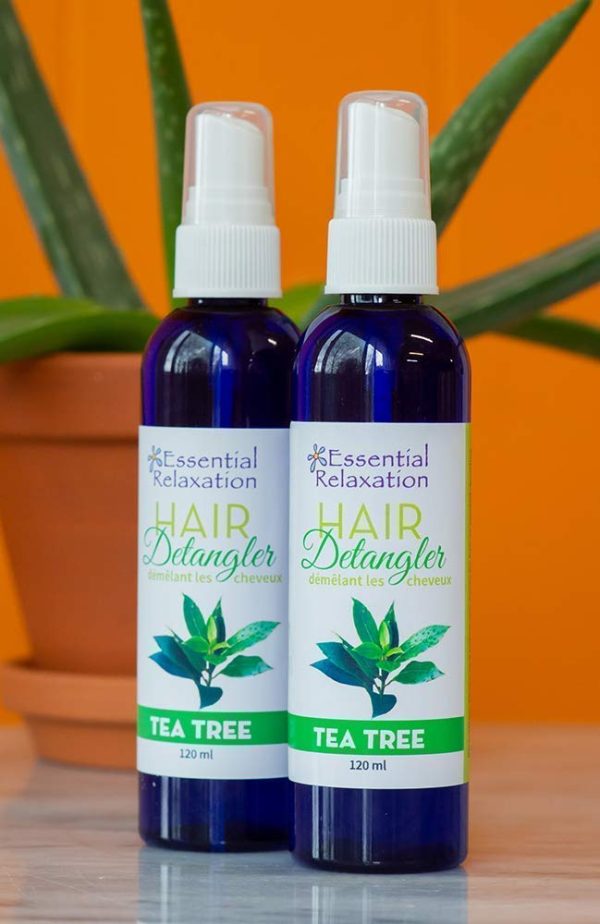 Daily Essentials Tea Tree Hair Detangler Spray to Remove Knots and Deter Head Lice 120mL 2 Pack