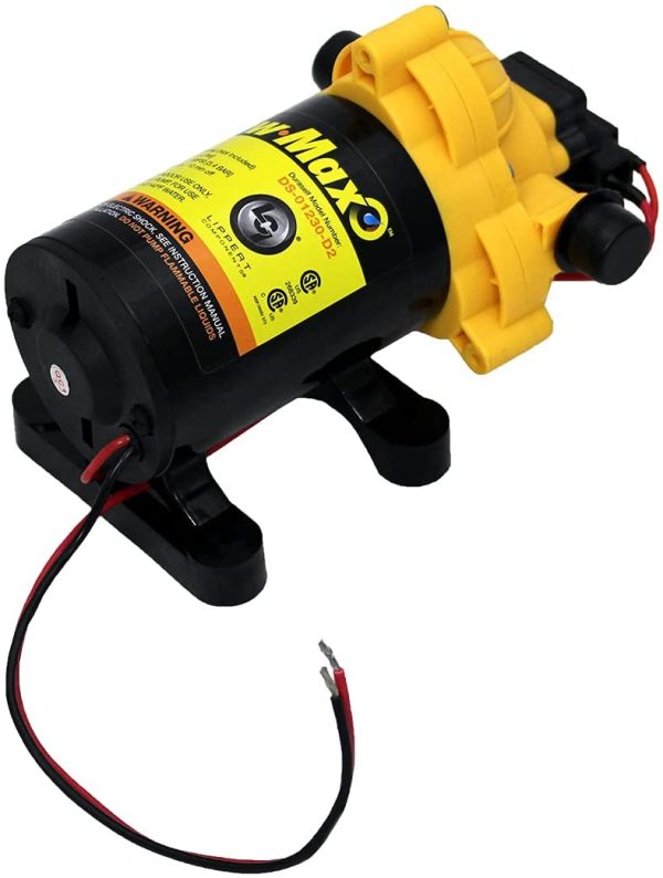 Max-Flow Flow Max DS-01230-D2 12V 3.3 GPM Water Pump, Yellow and Black, 689052 - Image 2