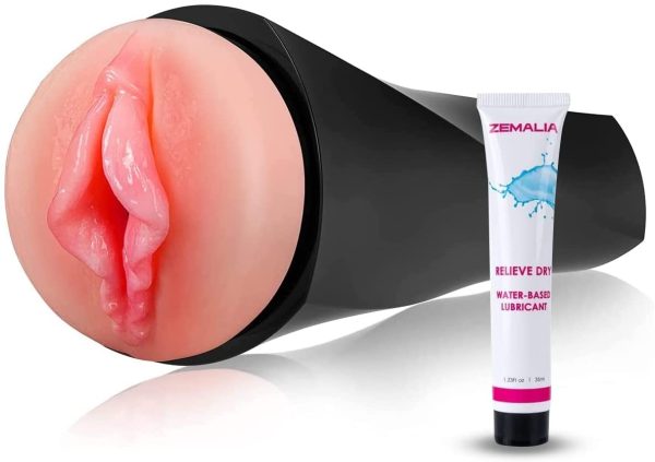 Male Masturbator with Lube, ZEMALIA Pocket Pussy Tight Realistic Texuture Vagina for Penis Stimulation Adult Masturbation Sex Toy Sleeve for Men Stoker Big Dick - Image 3