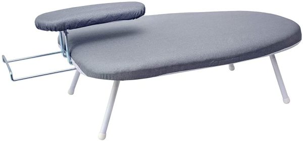 Tabletop Ironing Board with Folding Legs & Fixed Sleeve 23.6"??14''??7'' Small Ironing Board Table with Cotton Removable Cover,Grey - Image 5