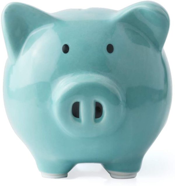 Ceramic Blue Piggy Bank Makes a Perfect Unique GIF,t Nursery D??cor, Keepsake, or Savings Piggy Bank for Kids - Image 3