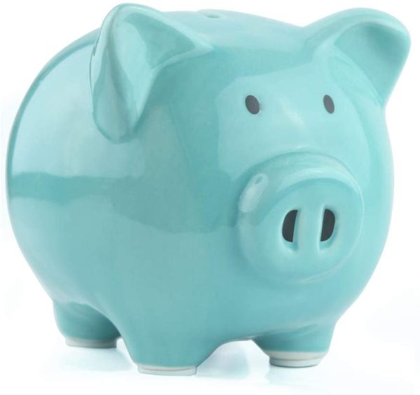 Ceramic Blue Piggy Bank Makes a Perfect Unique GIF,t Nursery D??cor, Keepsake, or Savings Piggy Bank for Kids - Image 5