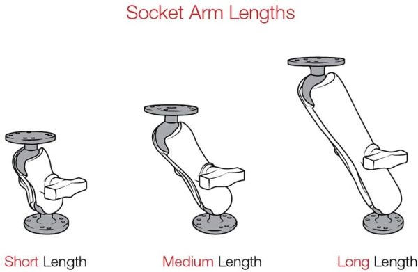 Composite Short Double Socket Arm for 1-Inch Ball Bases - Image 5