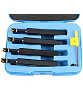 Accusize Industrial Tools 4pc Indexable Mini Boring Bar Set, 95?? & 91?? Entry Angle, Carbide TiN C...