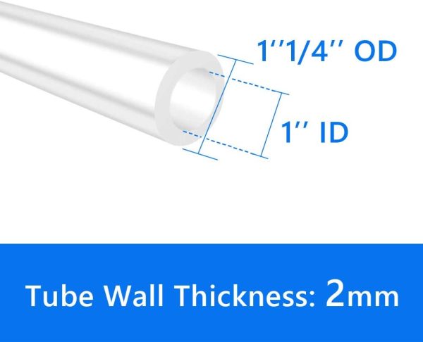 Pure Silicone Tubing, 1" ID x 1-1/4" OD High Temp Food Grade Tube Pure Silicone Hose Tube for Home Brewing, Beer Line, Kegerator, Wine Making, Aquaponics, Air Hose by Proper Pour (3.28 Ft) - Image 6