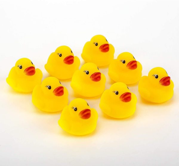 SAVITA 50pcs Rubber Ducky Bath Toy for Kids, Float and Squeak Mini Small Yellow Ducks Bathtub Toys for Shower/Birthday/Party Supplies??3.5??3.5??3cm/1.4??1.4??1.2inch?? - Image 2