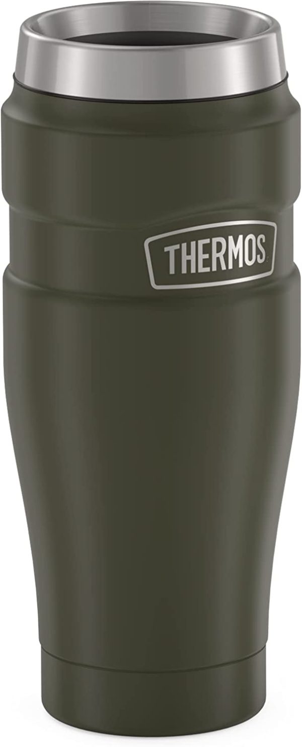 Staineless Steel King 16 Ounce Travel Tumbler, Army Green - Image 6