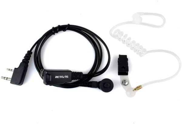 Retevis Radio Earpiece 2 Pin Acoustic Tube Headset for Kenwood 2 Way Radios HYT BAOFENG BF-UV5R 888S Retevis RT22 RT27 RT15 RT19 RT67 Walkie Talkies(1 Pack) - Image 8