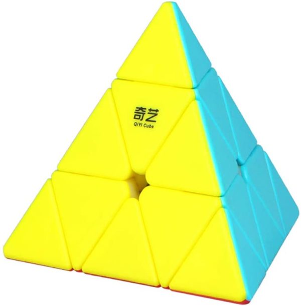 Roxenda Pyramid Speed Cube, 3x3x3 Qiming Pyramid Speed Cube Stickerless Frosted Triangle Puzzle Magic Cube - Image 5