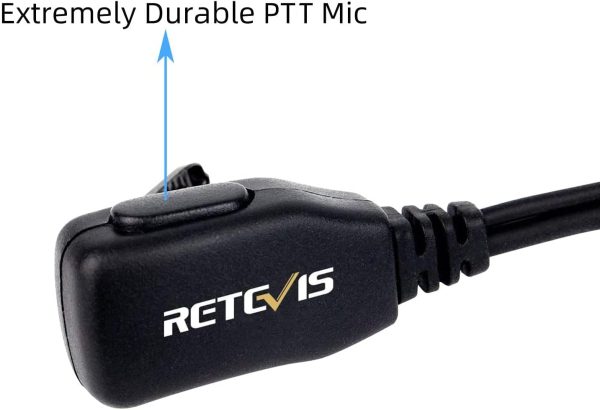 Retevis RT45 Walkie Talkies Earpiece Mic 1 Pin 2.5mm Earpiece for Motorola MH230R T6200C T5800 T50 Retevis RT45 2 Way Radio (1 Pack) - Image 8