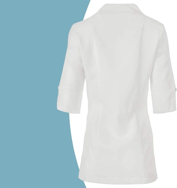 Uniformes S??lect Women??s Lab Coat ?C Made in Canada -Swan Collar 29???? - Image 6