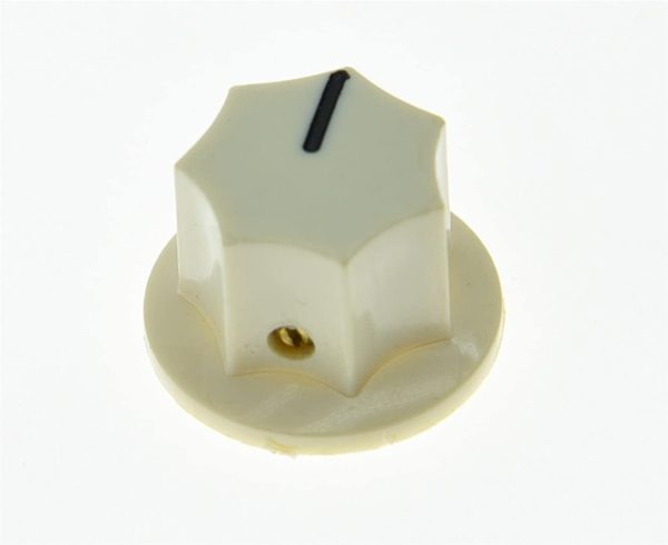 KIAISH Set of 3 Aged White Brass Insert USA Spec 1/4" Jazz J Bass Knobs,Large & Small Knob - Image 2