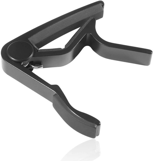 WINGO 6 String Single-handed Guitar Capo For Acoustic Electric Guitar - 2 Pack of Black and Silver - Image 5