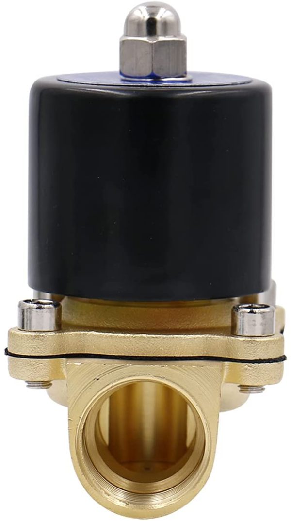 Baomain 3/4 inch DC 12V Brass Electric Solenoid Valve Water Air Fuels N/C Valve - Image 2