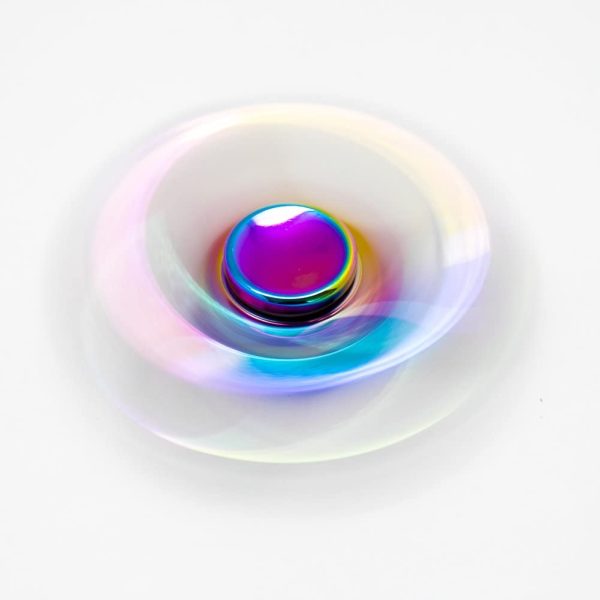 Anti-Anxiety Rainbow Fidget Spinner[Metal Fidget Spinner] Figit Hand Toy for Kids Stress Reduce ADHD Anxiety Steel Bearing - Image 2