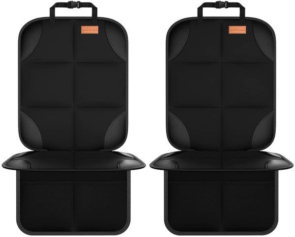 Smart eLf Car Seat Protector, 2Pack Seat Protector Protect Child Seats with Thickest Padding and Non Slip Backing Mesh Pockets for Baby and Pet - Image 3