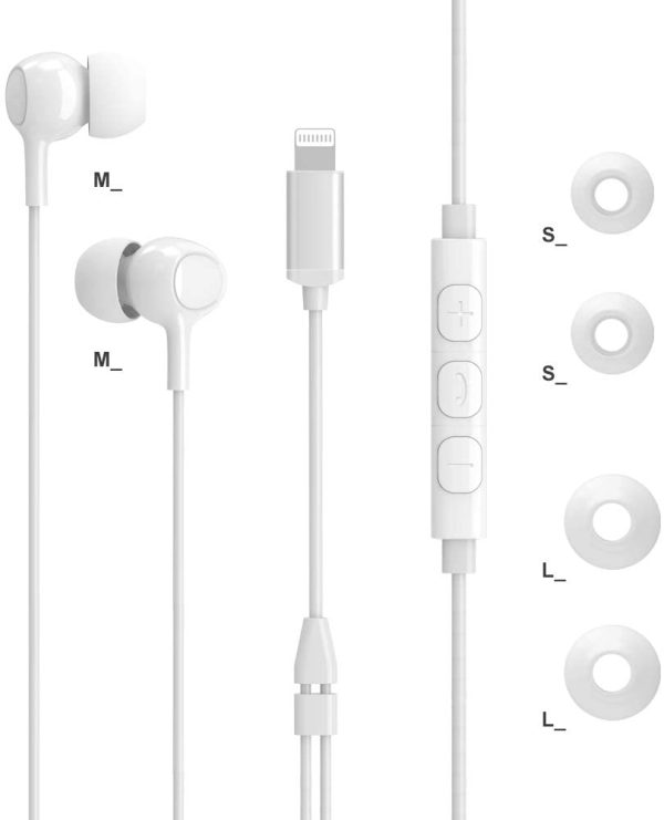 MFi Certified iPhone Headphones Lightning Earphones with Mic and Volume Remote in Ear Wired Noise Isolation Earbuds Compatible for iPhone 13/12/11/XR/XS/X, 8/8 Plus, 7/7 Plus, iPad, iPod - Image 2