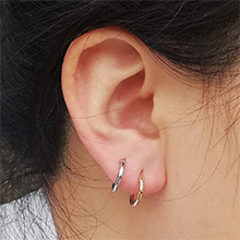 Fashion Women Girl Simple Round Circle Small Ear Stud Earring Punk Hip-hop Earrings Jewelry