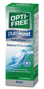 opti-free, hydraglyde, puremoist, contact solution, contact lens