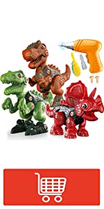 3 Packs Take Apart Dinosaur Toys (Style A)