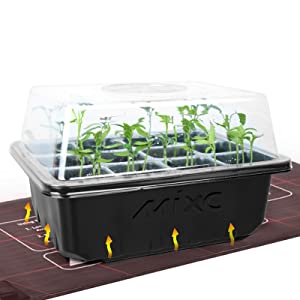 seed starter tray on heating mat
