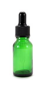 15 ml Glass eye dropper bottles Green