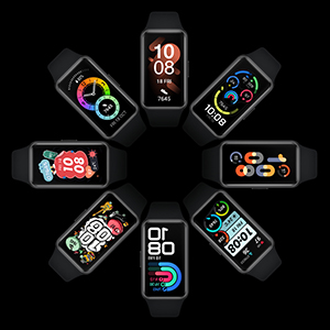 Variety of watch face designs to choose from, accessible through the HUAWEI Watch Face Store