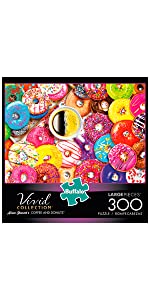 Coffee and Donuts - 300 Large Piece Jigsaw Puzzle