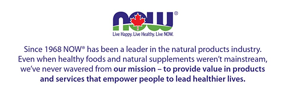 NOW history mission for quality supplements