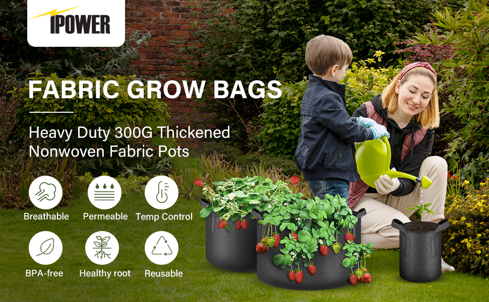 iPower Black Plant Grow Bag