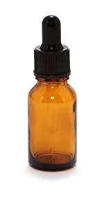 Vivaplex, 24, Amber, 10 ml (1/3 oz) Glass Bottles, with Glass Eye Droppers