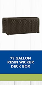 Gallon Wicker Deck Box